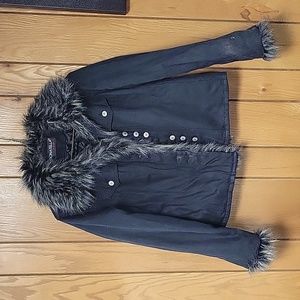 Donatella Sport Jacket with Faux Fur Trim